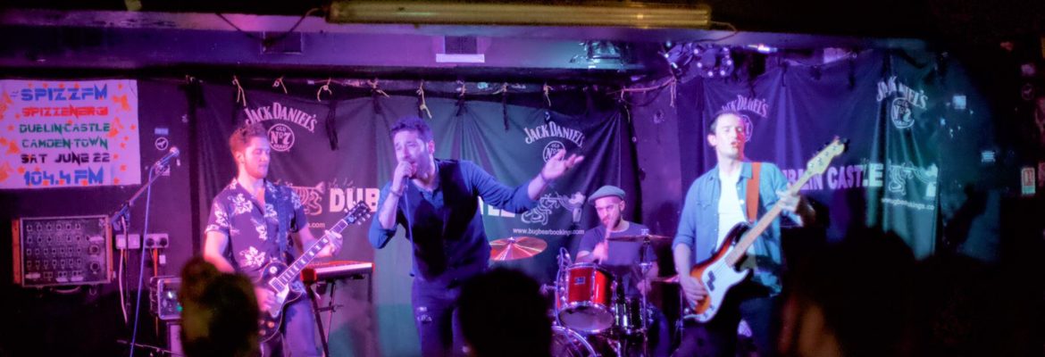 Hunted by elephants playing live on a stage